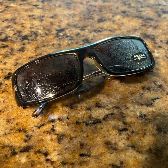 Vintage PRADA Sunglasses Never Worn, Need New Lenses - Beautiful Tortoise Shades - Picture 1 of 5